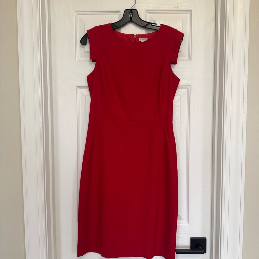J crew Red Sleeveless Dress